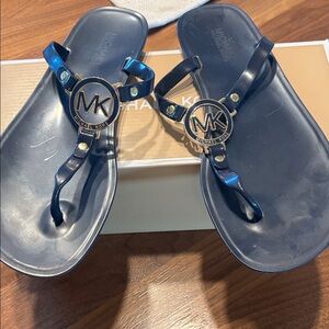 Michael Kors Dark Blue Thong Sandals